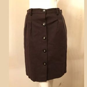 Milly pearl button down career pencil skirt 6